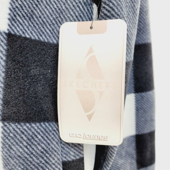 Skechers Mens Full Zip Jacket Size Small Black / White Lightweight & Comfortable - Picture 8 of 13